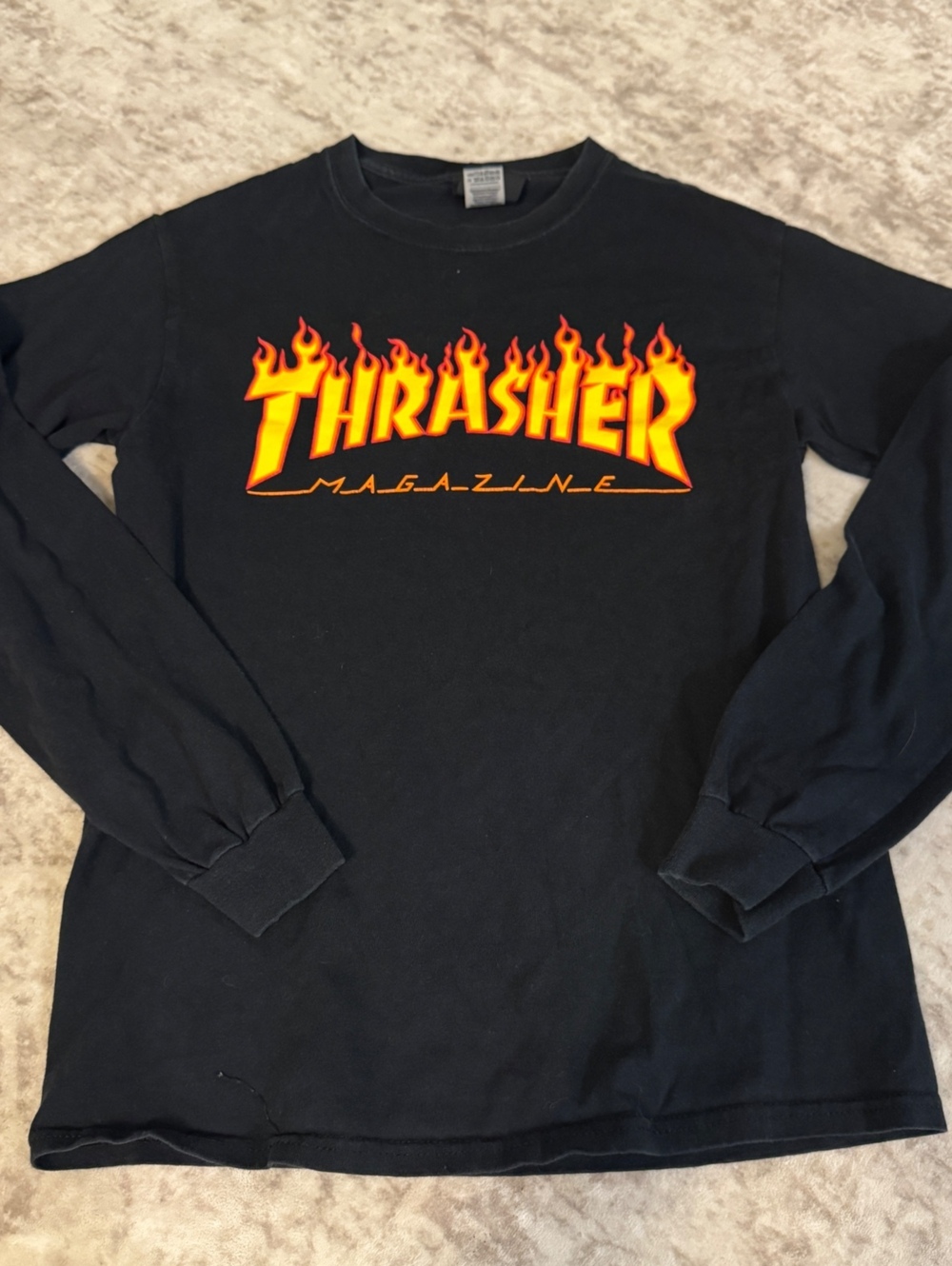 Thrasher Long Sleeve Black Shirt